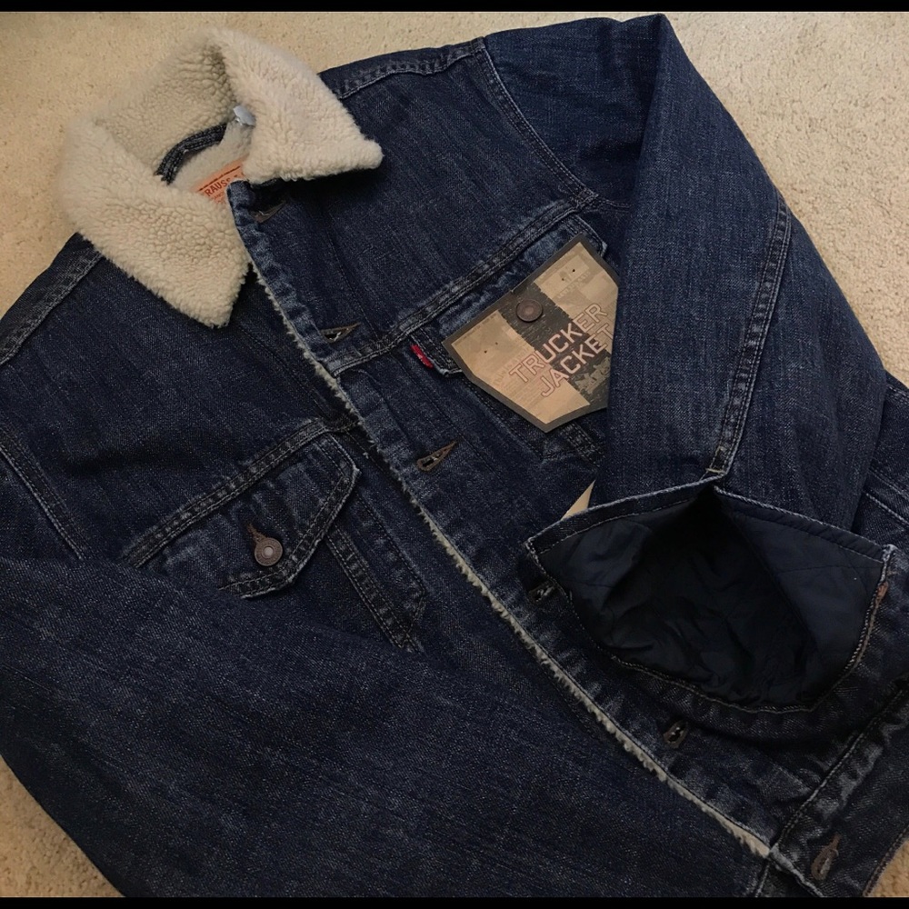 NWT: Levis Denim Sherpa Jacket